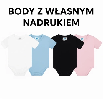 Body dziecięce z własnym nadrukiem z krótkim rękawem